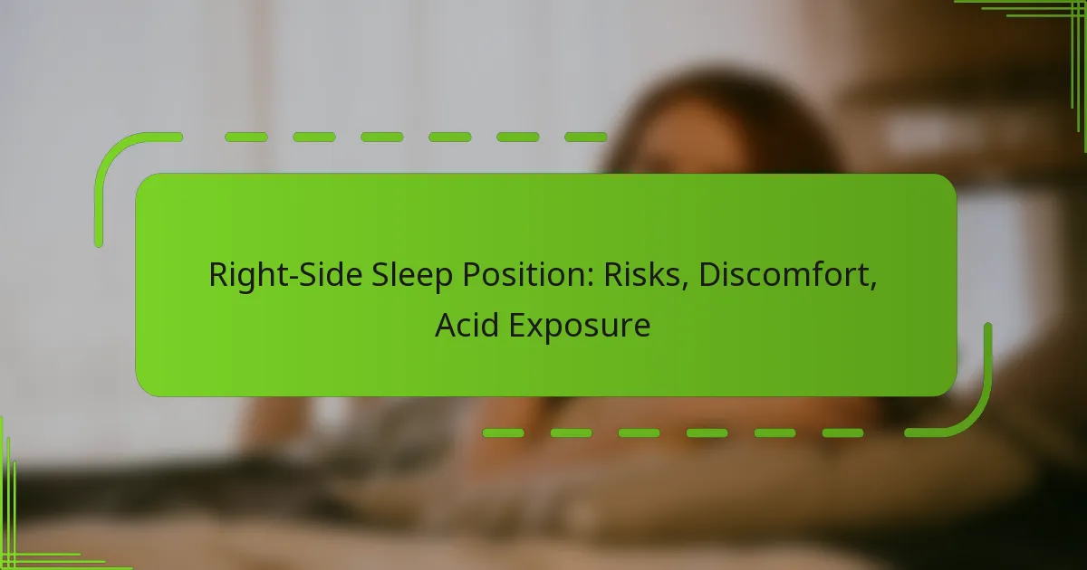 Right-Side Sleep Position: Risks, Discomfort, Acid Exposure
